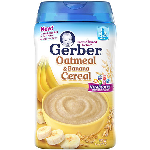 Gerber, Oatmeal Banana Baby Cereal - 8 Ounce