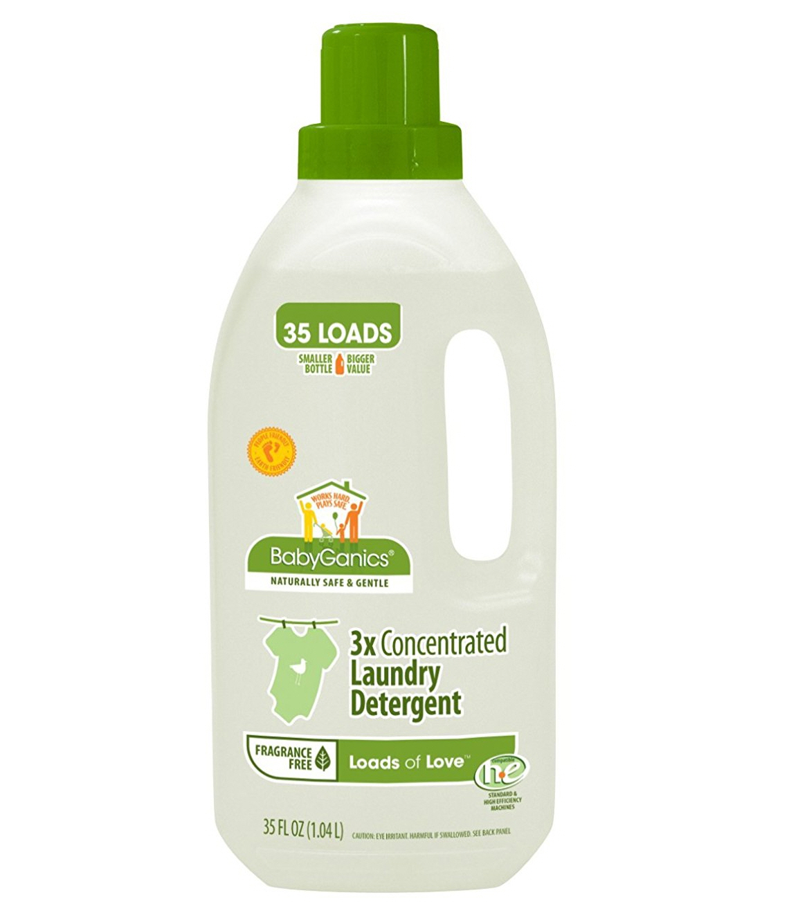 BabyGanics, Loads of Love 3x Concentrated Laundry Detergent, Unscented ...