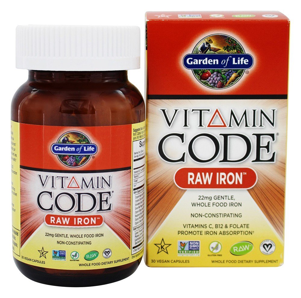 Garden of Life, Vitamin Code, RAW Iron - 30 Vegan Caps